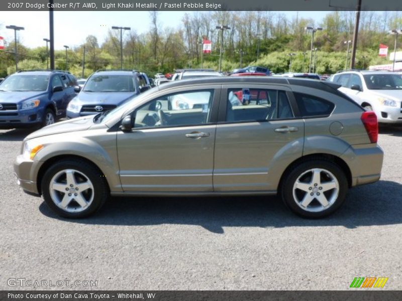 Light Khaki Metallic / Pastel Pebble Beige 2007 Dodge Caliber R/T AWD
