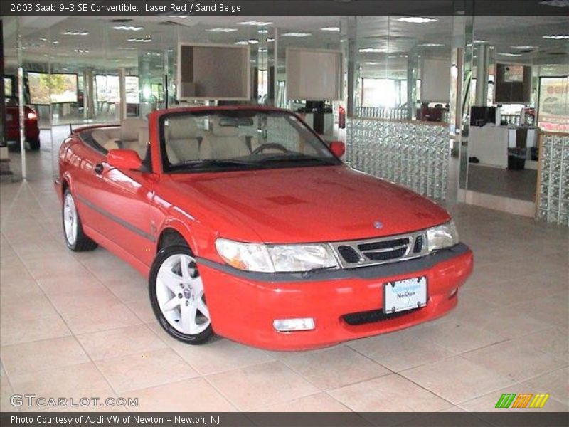 Laser Red / Sand Beige 2003 Saab 9-3 SE Convertible