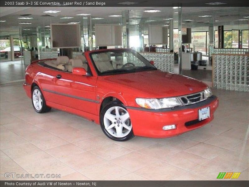 Laser Red / Sand Beige 2003 Saab 9-3 SE Convertible