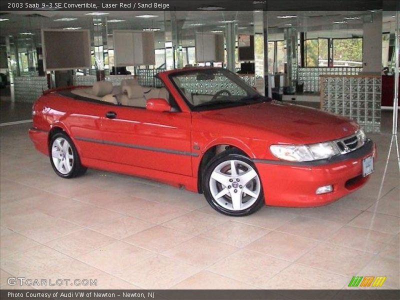 Laser Red / Sand Beige 2003 Saab 9-3 SE Convertible