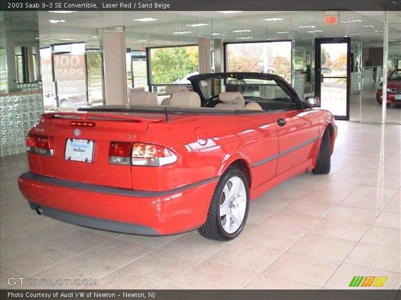 Laser Red / Sand Beige 2003 Saab 9-3 SE Convertible