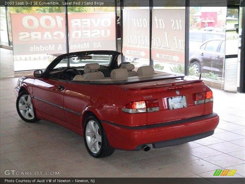 Laser Red / Sand Beige 2003 Saab 9-3 SE Convertible