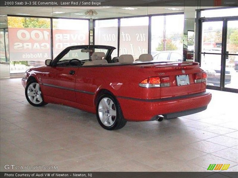 Laser Red / Sand Beige 2003 Saab 9-3 SE Convertible