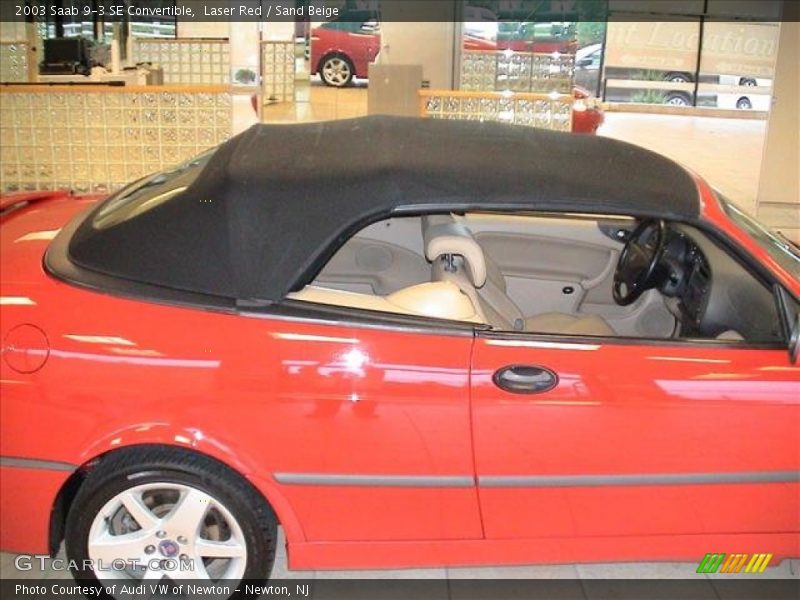 Laser Red / Sand Beige 2003 Saab 9-3 SE Convertible