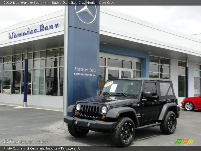Black / Dark Slate Gray/Medium Slate Gray 2010 Jeep Wrangler Sport 4x4