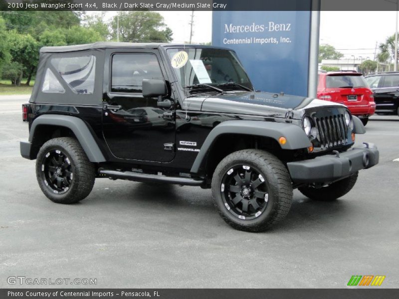 Black / Dark Slate Gray/Medium Slate Gray 2010 Jeep Wrangler Sport 4x4