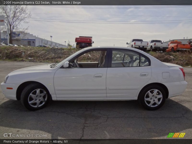 Nordic White / Beige 2006 Hyundai Elantra GLS Sedan