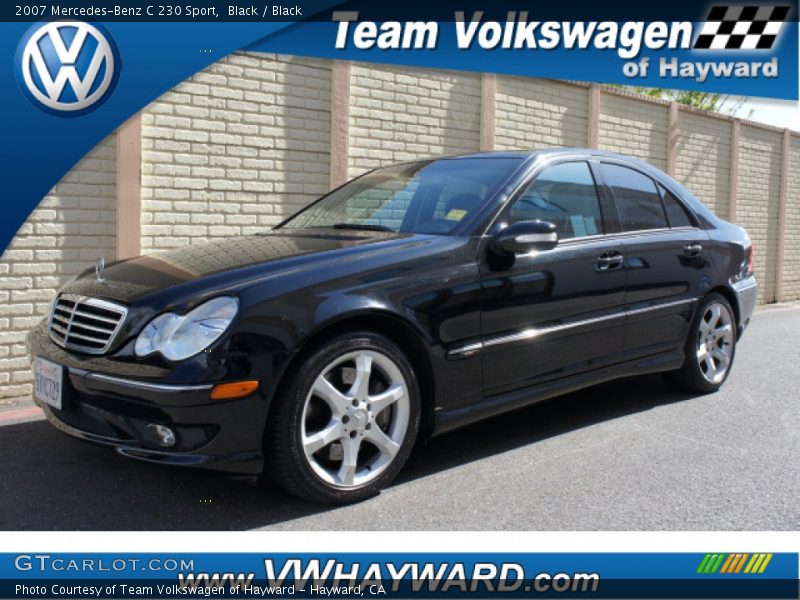 Black / Black 2007 Mercedes-Benz C 230 Sport