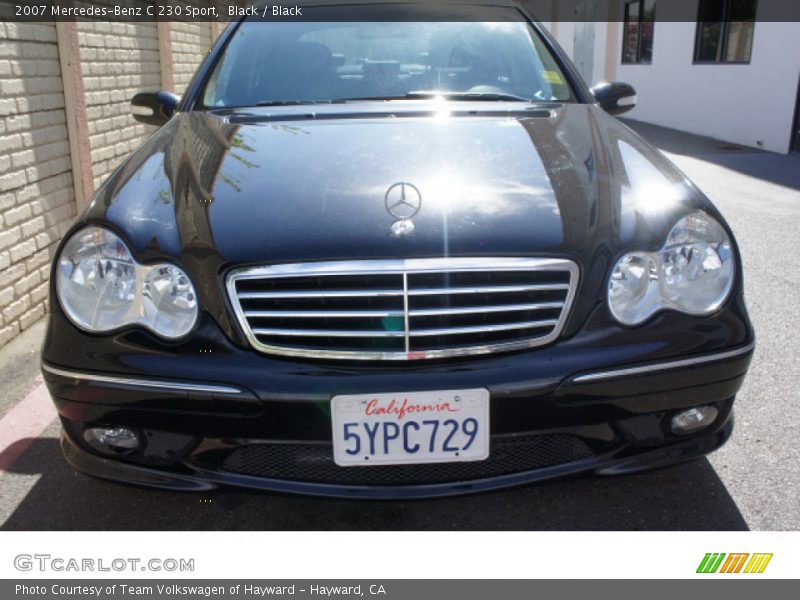 Black / Black 2007 Mercedes-Benz C 230 Sport