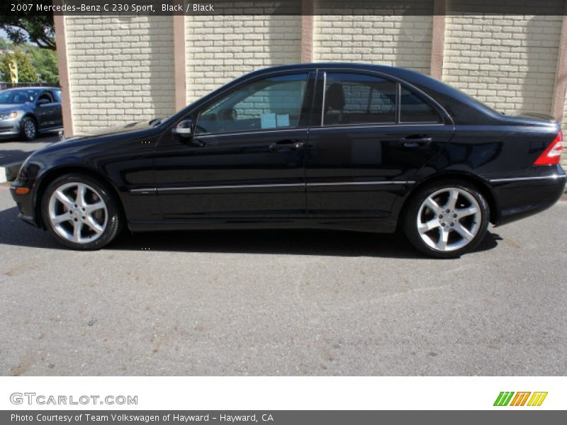 Black / Black 2007 Mercedes-Benz C 230 Sport