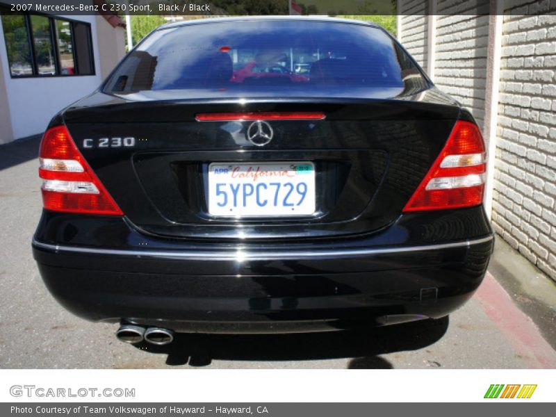 Black / Black 2007 Mercedes-Benz C 230 Sport