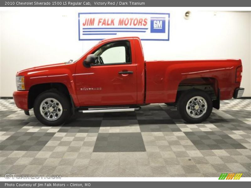 Victory Red / Dark Titanium 2010 Chevrolet Silverado 1500 LS Regular Cab