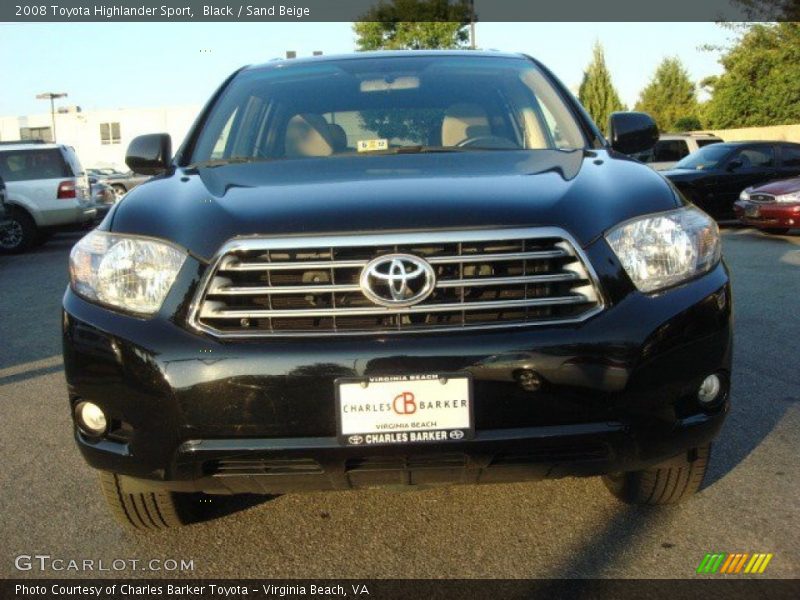Black / Sand Beige 2008 Toyota Highlander Sport