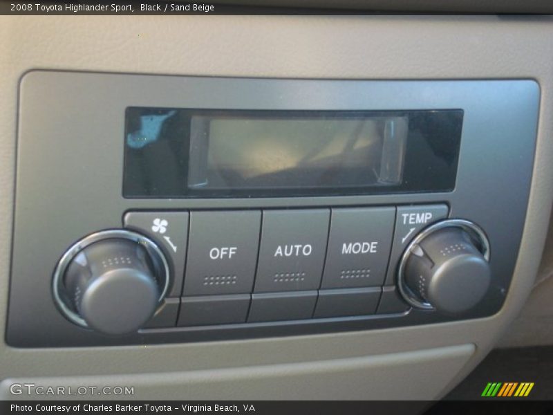 Black / Sand Beige 2008 Toyota Highlander Sport