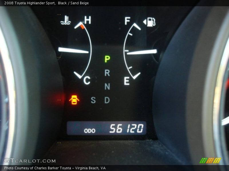 Black / Sand Beige 2008 Toyota Highlander Sport