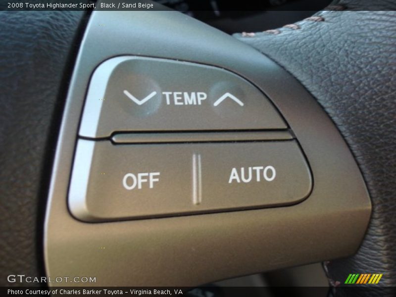 Black / Sand Beige 2008 Toyota Highlander Sport