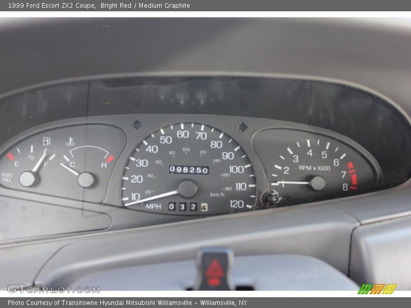 Bright Red / Medium Graphite 1999 Ford Escort ZX2 Coupe