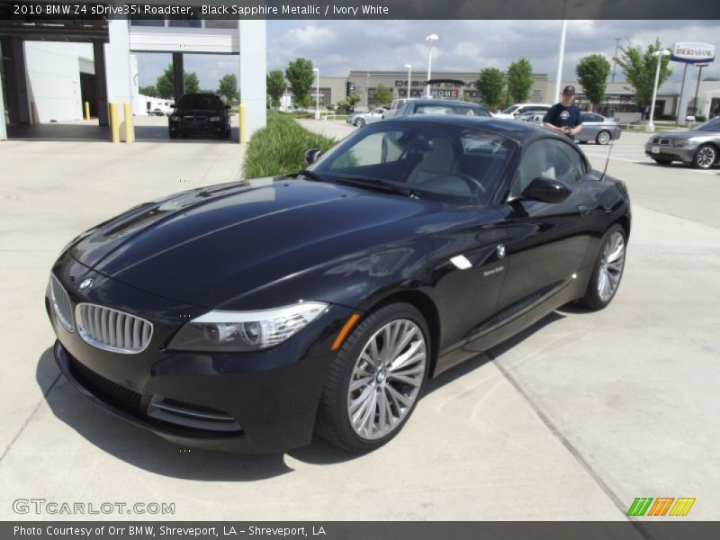 Black Sapphire Metallic / Ivory White 2010 BMW Z4 sDrive35i Roadster
