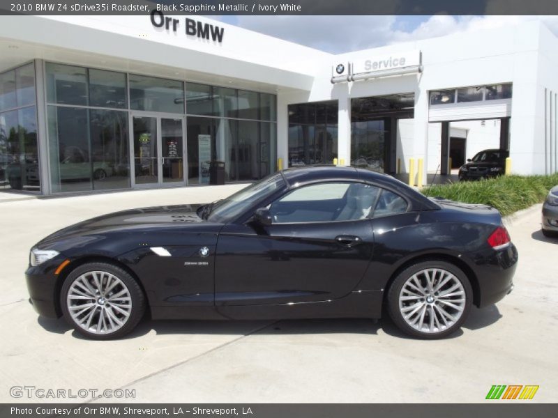 Black Sapphire Metallic / Ivory White 2010 BMW Z4 sDrive35i Roadster