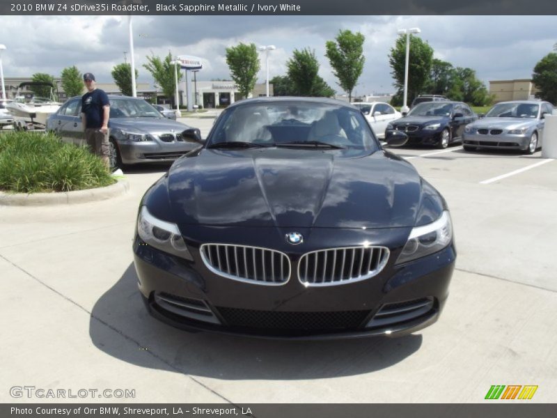 Black Sapphire Metallic / Ivory White 2010 BMW Z4 sDrive35i Roadster