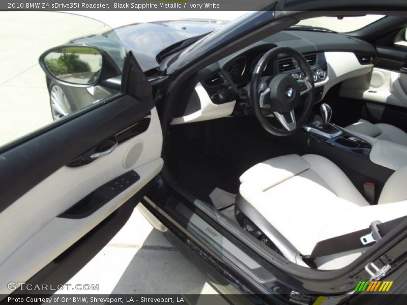 Black Sapphire Metallic / Ivory White 2010 BMW Z4 sDrive35i Roadster
