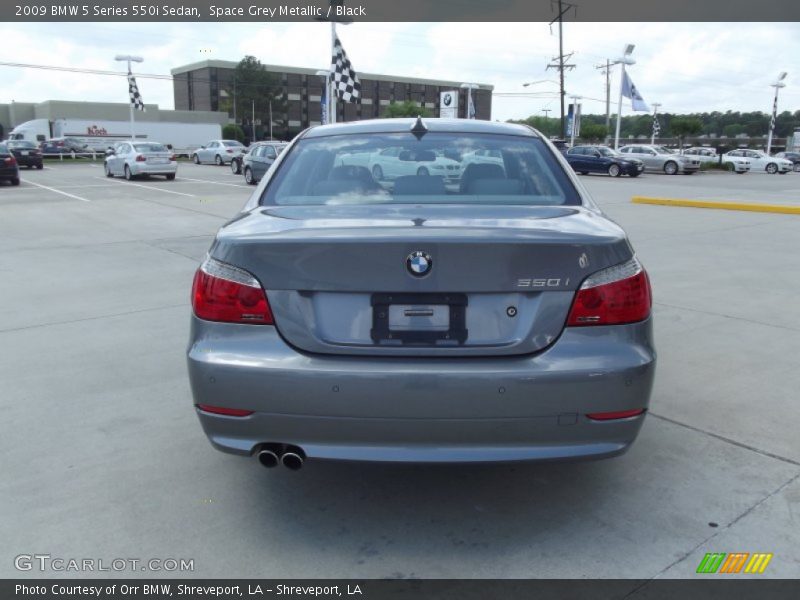 Space Grey Metallic / Black 2009 BMW 5 Series 550i Sedan