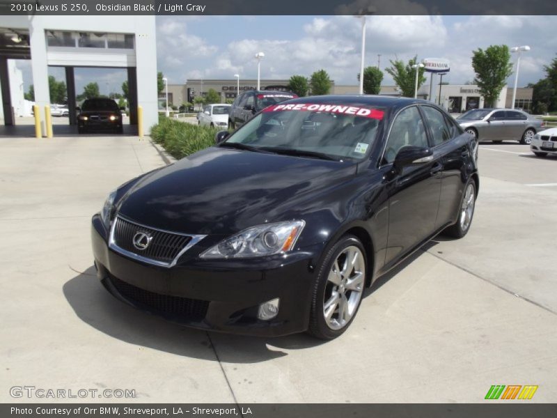 Obsidian Black / Light Gray 2010 Lexus IS 250