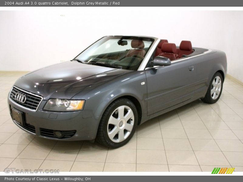 Dolphin Grey Metallic / Red 2004 Audi A4 3.0 quattro Cabriolet