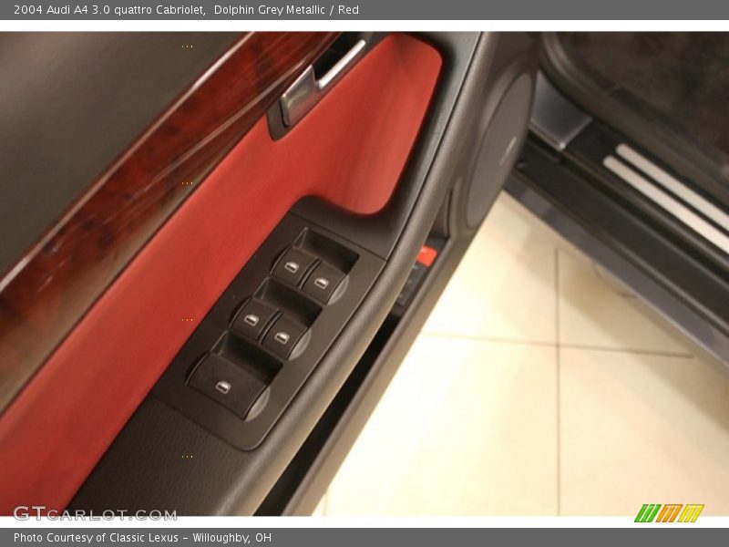 Dolphin Grey Metallic / Red 2004 Audi A4 3.0 quattro Cabriolet