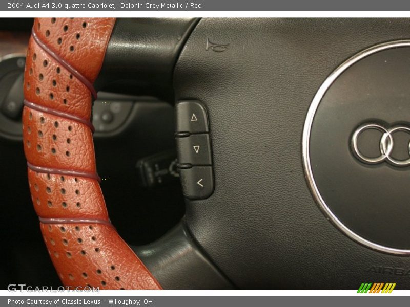 Dolphin Grey Metallic / Red 2004 Audi A4 3.0 quattro Cabriolet