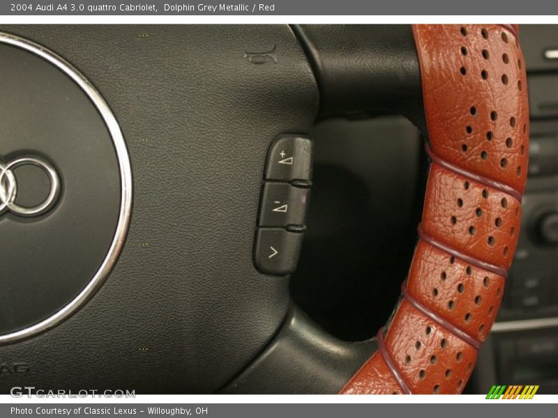 Dolphin Grey Metallic / Red 2004 Audi A4 3.0 quattro Cabriolet