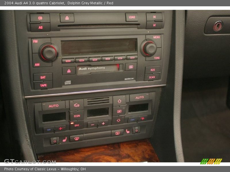 Dolphin Grey Metallic / Red 2004 Audi A4 3.0 quattro Cabriolet