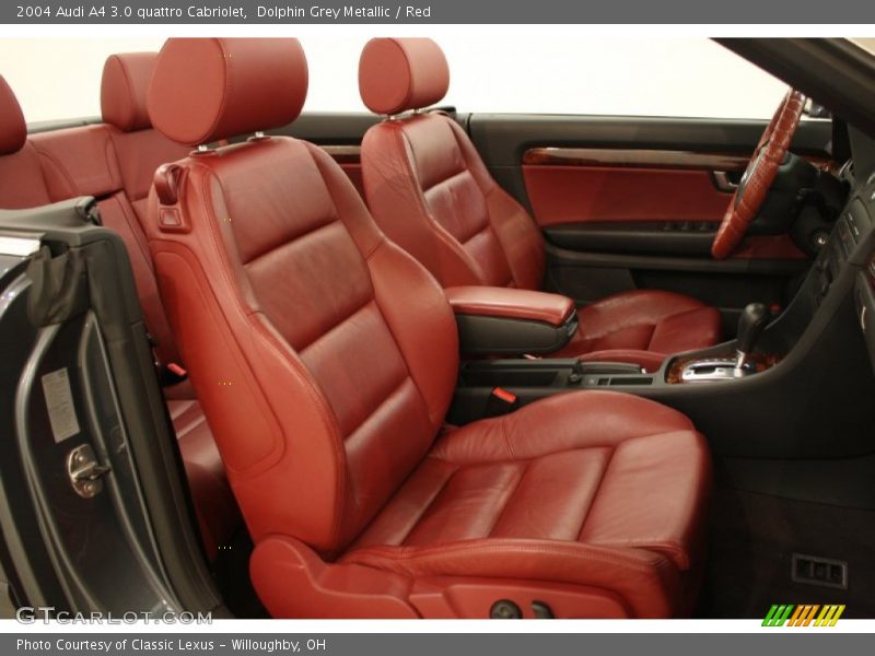 Dolphin Grey Metallic / Red 2004 Audi A4 3.0 quattro Cabriolet