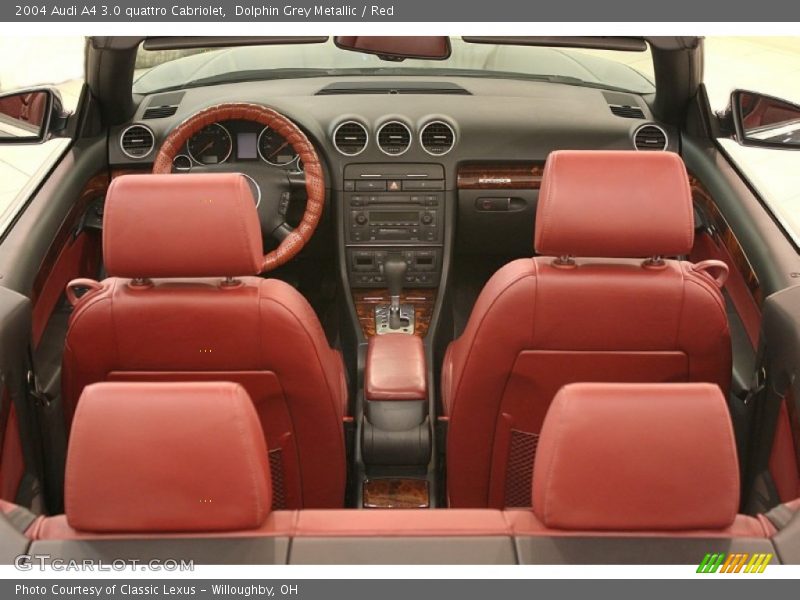 Dolphin Grey Metallic / Red 2004 Audi A4 3.0 quattro Cabriolet