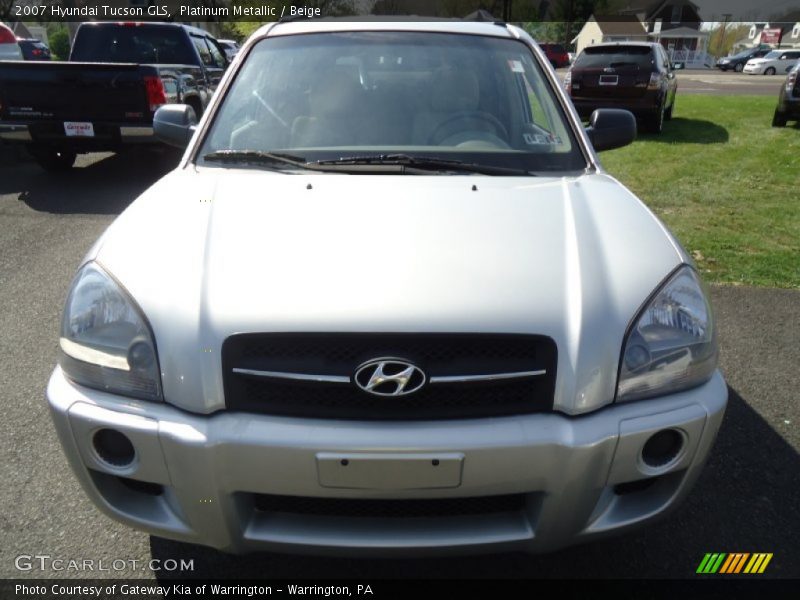 Platinum Metallic / Beige 2007 Hyundai Tucson GLS