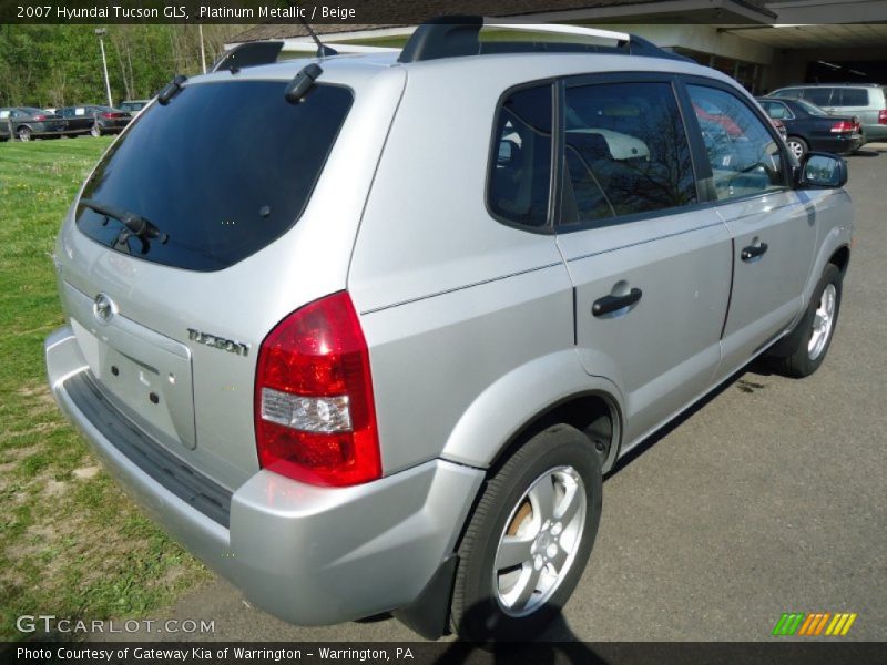 Platinum Metallic / Beige 2007 Hyundai Tucson GLS