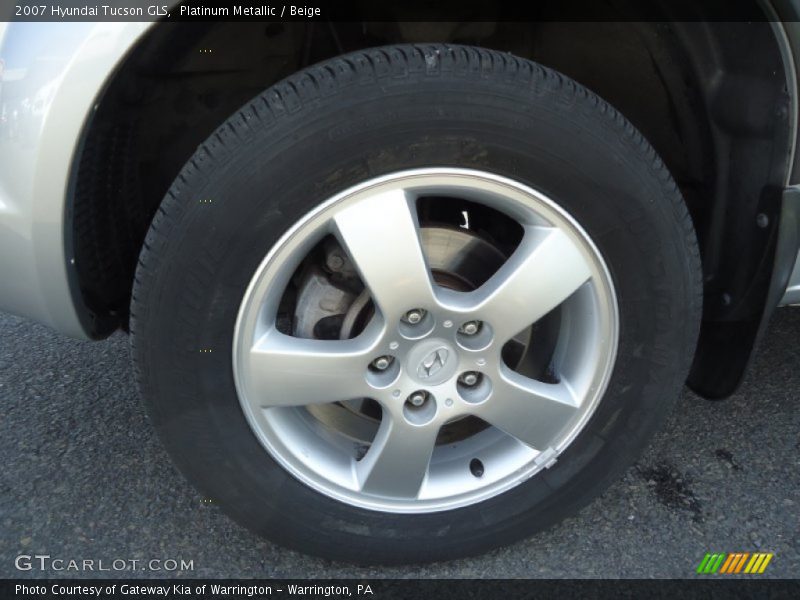 Platinum Metallic / Beige 2007 Hyundai Tucson GLS