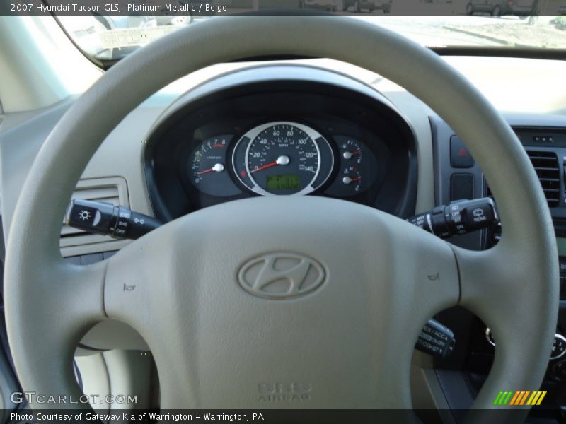 Platinum Metallic / Beige 2007 Hyundai Tucson GLS