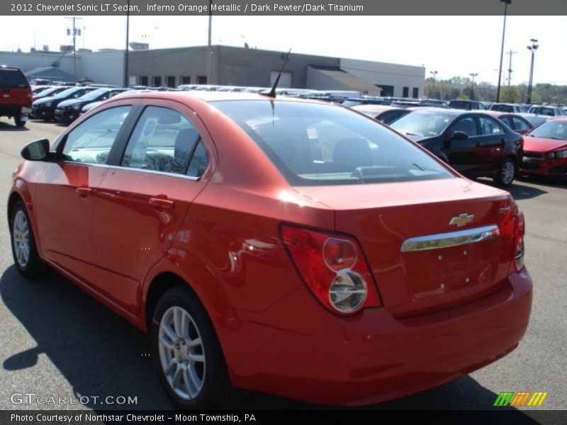 Inferno Orange Metallic / Dark Pewter/Dark Titanium 2012 Chevrolet Sonic LT Sedan