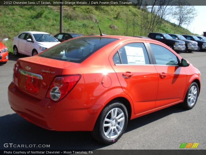 Inferno Orange Metallic / Dark Pewter/Dark Titanium 2012 Chevrolet Sonic LT Sedan