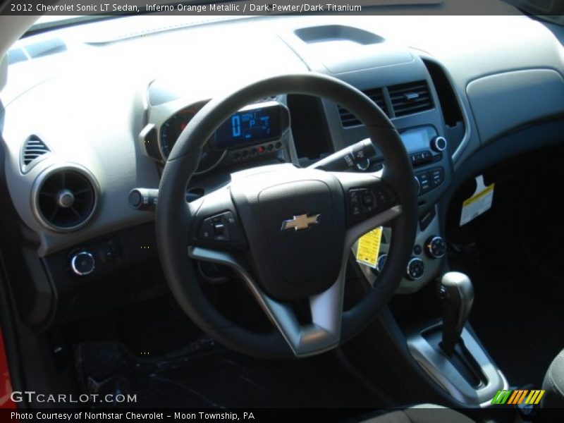 Inferno Orange Metallic / Dark Pewter/Dark Titanium 2012 Chevrolet Sonic LT Sedan
