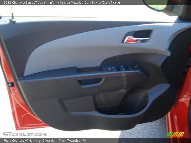 Inferno Orange Metallic / Dark Pewter/Dark Titanium 2012 Chevrolet Sonic LT Sedan