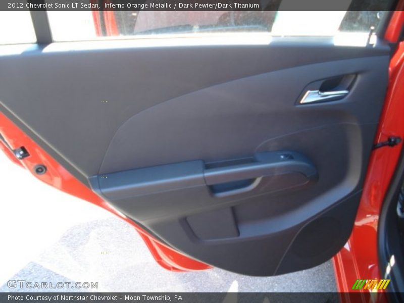 Inferno Orange Metallic / Dark Pewter/Dark Titanium 2012 Chevrolet Sonic LT Sedan