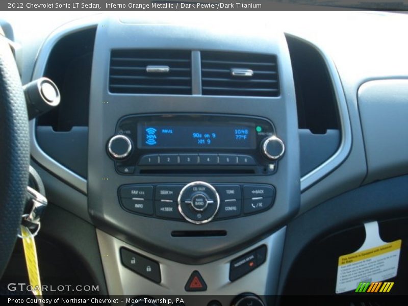Inferno Orange Metallic / Dark Pewter/Dark Titanium 2012 Chevrolet Sonic LT Sedan