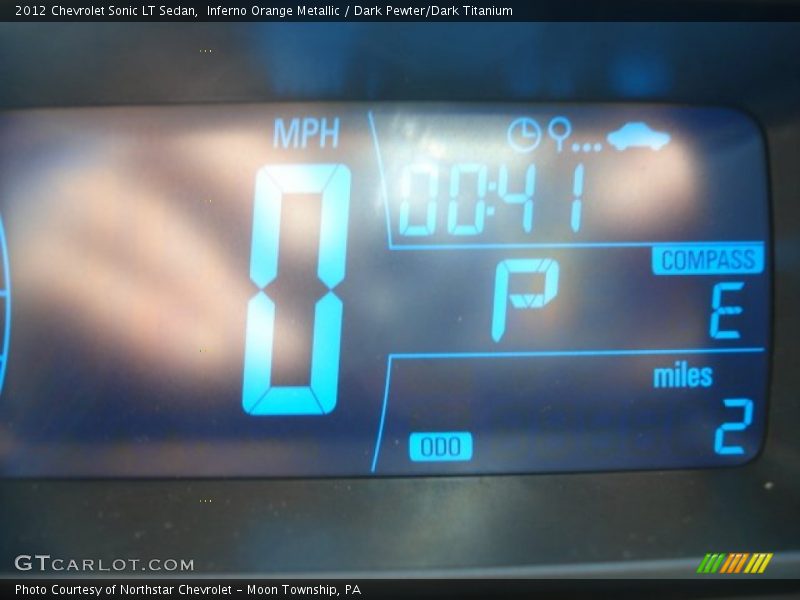 Inferno Orange Metallic / Dark Pewter/Dark Titanium 2012 Chevrolet Sonic LT Sedan
