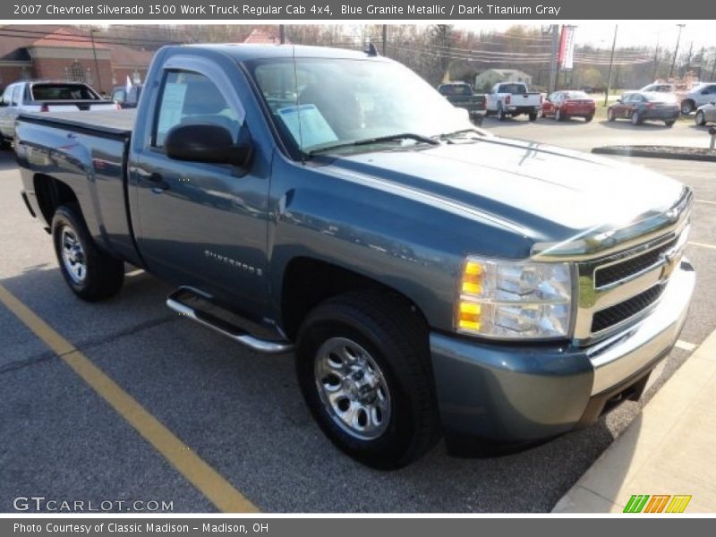 Blue Granite Metallic / Dark Titanium Gray 2007 Chevrolet Silverado 1500 Work Truck Regular Cab 4x4