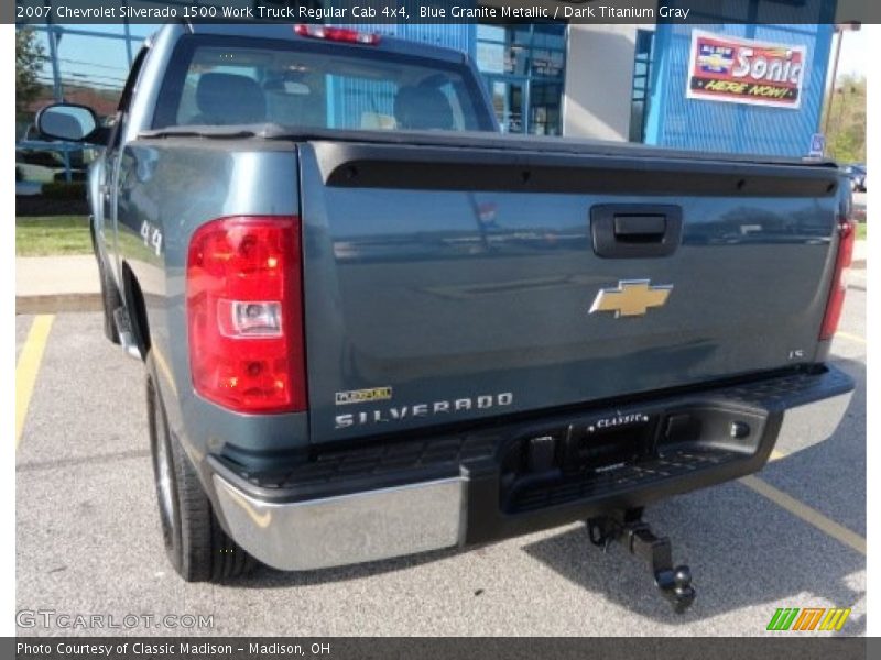 Blue Granite Metallic / Dark Titanium Gray 2007 Chevrolet Silverado 1500 Work Truck Regular Cab 4x4