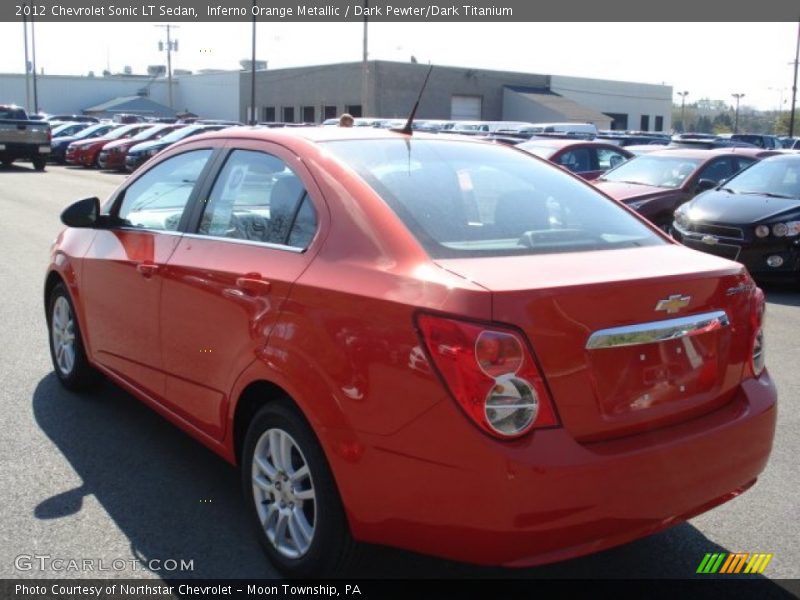 Inferno Orange Metallic / Dark Pewter/Dark Titanium 2012 Chevrolet Sonic LT Sedan
