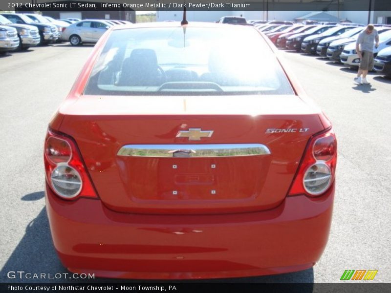 Inferno Orange Metallic / Dark Pewter/Dark Titanium 2012 Chevrolet Sonic LT Sedan