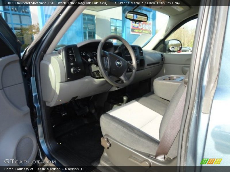 Blue Granite Metallic / Dark Titanium Gray 2007 Chevrolet Silverado 1500 Work Truck Regular Cab 4x4